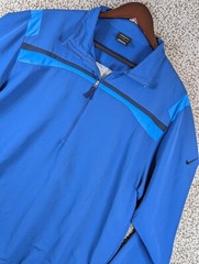 Nike Golf 1/2 Zip Shield Jacket Windbreaker Men’s Large Blue