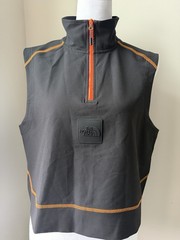 The North Face Black Orange Sleeveless Vest women’s L 1/2 Zip High Neck