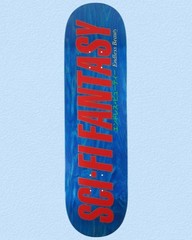 RARE Sci-Fi Fantasy Skateboard Deck Endless Beauty Blue Stain 8.0