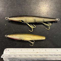 Lot Of 2 Vintage Smithwick lures Devils horse + TOOTHPICK Wood FISHING Lures