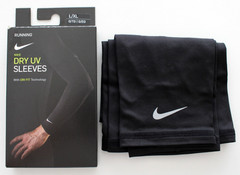 Nike Dri-Fit UV Arm Sleeves Running Adult L/XL Black/Silver