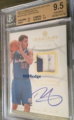 2013-14 IMMACULATE PATCH AUTO: BLAKE GRIFFIN #67/100 ON CARD AUTOGRAPH BGS 9.5