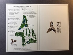The Resort Golf Club. Fort Worth, Texas. Golf Scorecard.