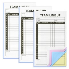 12 Pads Baseball Softball Lineup Cards 30 Games with 16 Player Roster Line Up…