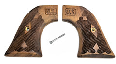 Fits Ruger Wrangler Grips ~ .22 Model ~ Walnut Checkered US embossed