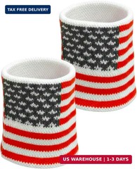 American Flag Sweatbands USA Flag Wristbands Patriotic Clothing Wrist Bands