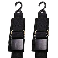 MEILI Heavy Duty Boat Trailer Transom Strap (2PK) 2 inches x 48 inches, black