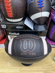PREPPED Wilson GST Omega Football Ball Brown/Black/White 1 Ball GST