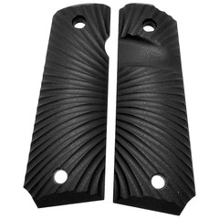 G10 1911 Grips Full Size Black Sunburst Texture Tactical Ambidextrous Cut