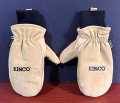 Kinco Lined Grain Pigskin Leather Ski Mittens Heatkeep Work Gloves Heavy Duty