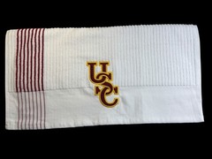 University of Southern Cal (USC) Caddy Towel / 44in x 24 in (46k Stitches)