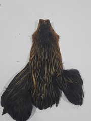 Furnace Black Brown Hen Neck Cape Fly Tying Wet Soft Hackle Craft Feathers