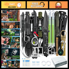 37-in-1 Survival Kit for Men – Emergency Gear, Camping & Hiking Essentials, Gift