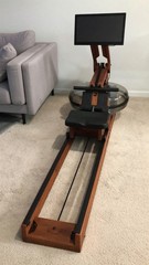 Wood Water Resistance Rowing Machine, Foldaway Compact, Brown/Black
