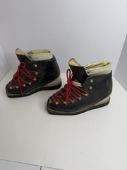 Vintage Allegro Leather Ski Boots Made in France 75mm 3-Pin Nordic XC Size 4.5