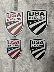 USA Cycling Decal Set of 4 Easy to Apply 3M vinyl for outdoor use Free shipping