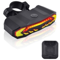 Bike Alarm LED Tail Light with Turn Signals Rechargeable Waterproof Bicycle Horn