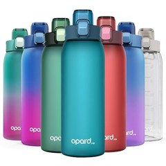 Zip 30oz Plastic Water Bottle Dishwasher Safe, Peacock Blue 30 Ounces