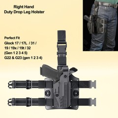 Level3 Police Duty Holster for Glock G22/23/31/32 & G17//17L/19//4445 Gen1-5