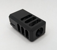 .45 cal 9-Port .578-28 Counterbored Muzzle Brake Compensator Anodize Black