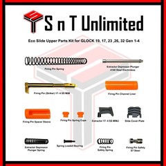 Slide Parts Kit for Glock 19,17,26,23,32 Gen 1-4 ORANGE