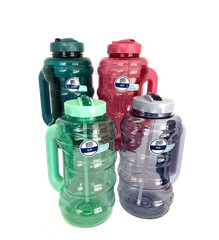 Big 1/2 Galloon Water Bottles BPA Free Handle & Straw Assorted Colors Brand NEW