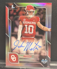 2025 Bowman Chrome U – #BCA-JM – John Mateer – Auto – Refractor – 299/299