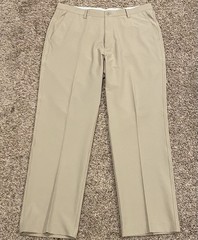 FootJoy Men’s Golf Khaki, Navy, Gray, Pants 38×32 Stretch Flat Front Straight VG