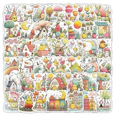 30Pcs Random Cute Cottagecore Kawaii Fairy Tale Fantasy Cartoon Stickers