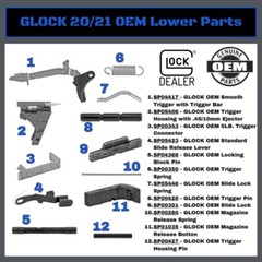 GLOCK 21/20 Gen-3 SF Lower Parts OEM 45-ACP Kit LPK Build 10-MM 100% OEM GENUINE