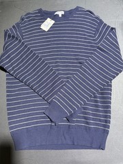 NWT MEN’S PETER MILLAR CREW NECK SWEATER, SIZE: L, COLOR: NAVY/GRAY (M1.14)