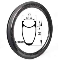 18Inch 355 Birdy Folding Bicycle Carbon Rims Clincher 25mm Wide 36mm Depth