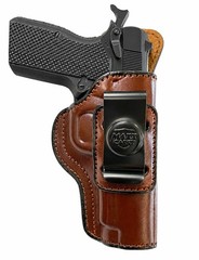 IWB Brown Full Grain Leather Holster – Browning Hi Power 9mm & Sprinfield SA-35