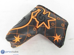 New! Bettinardi Black/Orange Stars Betti Bomb Blade Putter Headcover – 511590