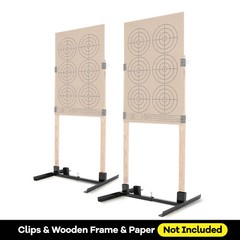Adjustable H-Shaped Target Stand Base For Paper Silhouette Shooting 2-Pack
