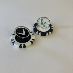 *BRAND NEW* Callaway golf 2-pack poker chip markers PLUS 2 flat magnetic markers