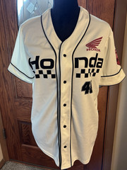 Honda Baseball Jersey Size S Motor Racing Button Up NWT