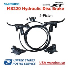 Shimano XT BL-M8200 BR-M8220 4 Piston Hydraulic Disc Brake Set Front & Rear MTB