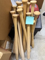 Vintage/Used Multi-Color Wood Baseball Bat Lot – Great for DIY Projects /24 bats