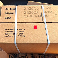 Case A MRE Ready-To-Eat Menu 1-12 Military Rations w/ Flameless Heater 01/2028