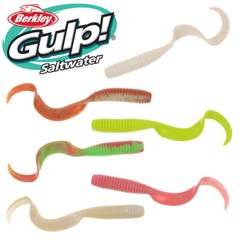Berkley Gulp! Saltwater Grub 5″ & 6″ Fluke Flounder Sea Bass Trailer 4pk