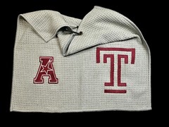 Temple University (5in Logo) Golf Towel / (8in x 16in) 32k Stitches