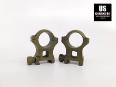 Vism Hunter 1″ High Weaver Style Rings Flat Dark Earth VR1H13 (35)