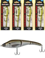 (4) Sebile Magic Swimmer 145 Float 5 3/4 Wake Swimbait 1 Oz Golden Google Eye