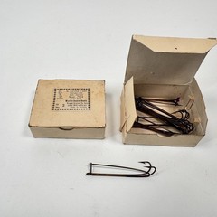 Lot of 20 Vintage Mustad 7904 No. 2 Double Fishing Hooksw/ Safety Pin Norway