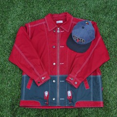 Vintage Arnold Palmer Golf Jacket w/ Hat Bundle | 90s Rare Red Rain Coat | XL