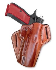 Leather Pancake Holster Open top For Dan Wesson DWX Light Rail 9mm 5″ #1692#