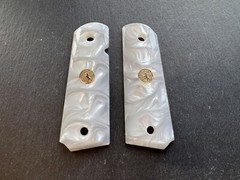 1911 Government Full Size Pearl Grips With Gold Colt Medallions Altamont USA