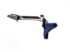 CDS Curved Polymer Trigger With Stainless Bar For Glock Gen 1-3 Blue Cerakote
