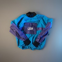 VINTAGE Seda Medium Pullover Jacket Purple Turquoise Kayak Water Sports